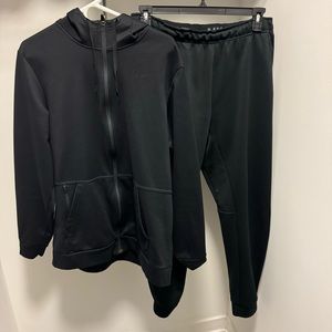 Nike Dri-fit thermafit tracksuit sweatsuit hoodie and sweatpants large black